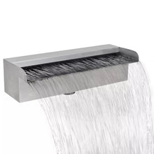 Load image into Gallery viewer, Rectangular Waterfall Pool Fountain Stainless Steel 11.8
