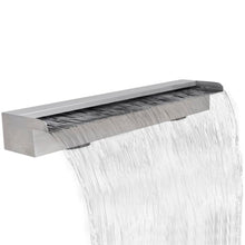 Load image into Gallery viewer, Rectangular Waterfall Pool Fountain Stainless Steel 35.4&quot;