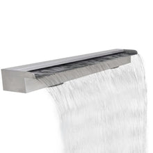 Load image into Gallery viewer, Rectangular Waterfall Pool Fountain Stainless Steel 47.2&quot;