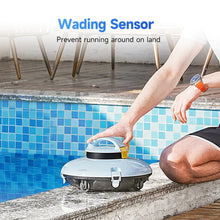 Load image into Gallery viewer, Lydsto Cordless Robotic Pool Cleaner Automatic Swimming Pool Vacuum Wading Sensor Infographic