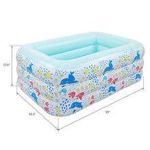 Load image into Gallery viewer, Inflatable Swim Pool for Kids Length Diagram