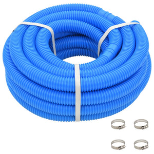 Pool Hose with Clamps Blue 2
