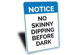 No Skinny Dipping Sign Photo 2