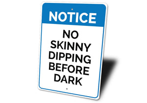 No Skinny Dipping Sign Photo 3