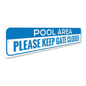 Pool Area Sign - Side View Left