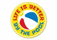Load image into Gallery viewer, Beach Ball Circle Pool Sign 4 - NYC Pool Supplies