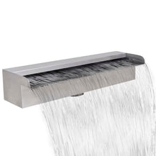 Load image into Gallery viewer, Rectangular Waterfall Pool Fountain Stainless Steel 17.7&quot;