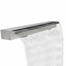 Load image into Gallery viewer, Rectangular Waterfall Pool Fountain Stainless Steel 11.8&quot;