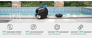 Black Pearl Ultra Robotic Pool Cleaner Efficiency NYC Pool Supplies
