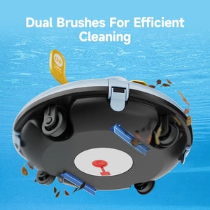 Lydsto Cordless Robotic Pool Cleaner Automatic Swimming Pool Vacuum Dual Brushes Infographic