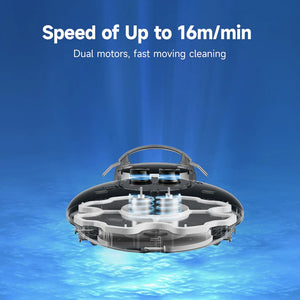 Lydsto Cordless Robotic Pool Cleaner Automatic Swimming Pool Vacuum Speed Infographic