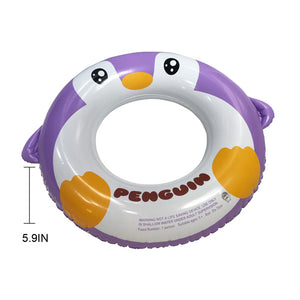 Inflatable Pool Tube for Kids 3 Packs Penguin Swim Ring Pool Floats Purple