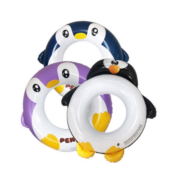 Inflatable Pool Tube for Kids 3 Packs Penguin Swim Ring Pool Floats