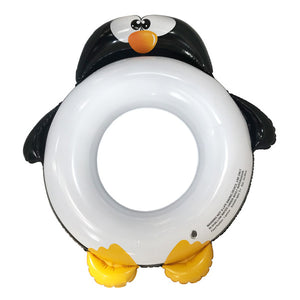 Inflatable Pool Tube for Kids 3 Packs Penguin Swim Ring Pool Floats Black Product Picture