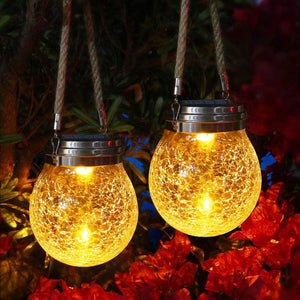 Outdoor Solar Bottle Light - Promo Picture in Trees