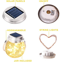 Load image into Gallery viewer, Outdoor Solar Bottle Light - Infographic