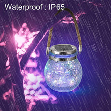 Load image into Gallery viewer, Outdoor Solar Bottle Light - Blue Promo Picture
