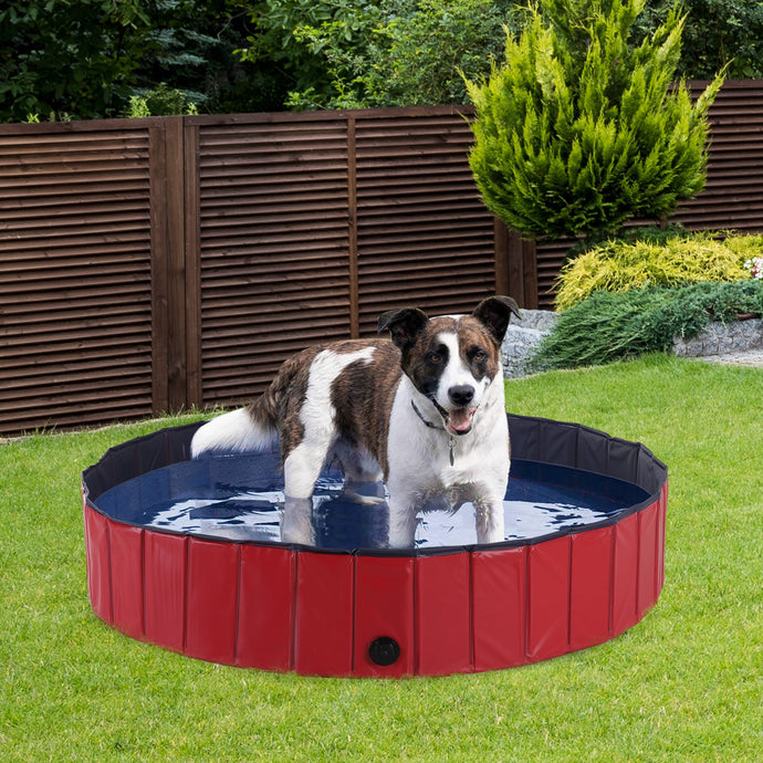 PawHut Folding Dog Bath Pool Pet Swimming Pool Puppy Bathing