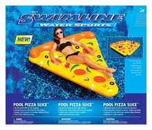 Load image into Gallery viewer, Swimline Inflatable Pool Pizza Float Infographic