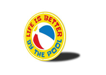 Load image into Gallery viewer, Beach Ball Circle Pool Sign 3 - NYC Pool Supplies