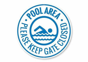Pool Area Gate Sign - NYC Pool Supplies