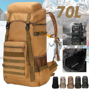 Waterproof Outdoor Camping 70L Military Backpack Infographic